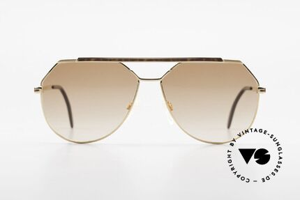Cazal 733 Alte 80er Piloten Sonnenbrille, Doppelsteg und klassische Tropfenform = typisch 80er, Passend für Herren