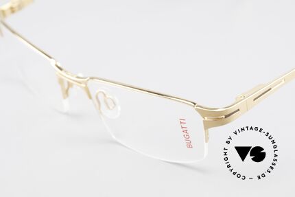 Bugatti 456 Nylor Titan Brille Vergoldet, sportlich, männlich, markant ... und sehr selten, Passend für Herren