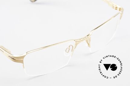 Bugatti 456 Nylor Titan Brille Vergoldet, herausragende Qualität: flexible Federscharniere, Passend für Herren