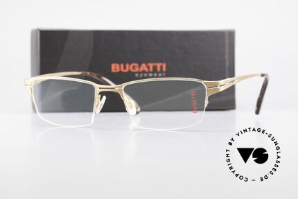 Bugatti 456 Nylor Titan Brille Vergoldet, Größe: large, Passend für Herren