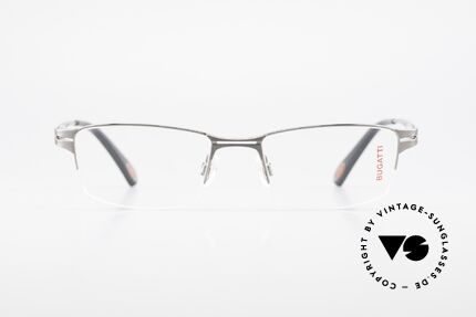 Bugatti 456 Nylor Titan Brille Ruthenium, Titanium-Rahmen (XL) ist Ruthenium satiniert, Passend für Herren