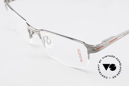 Bugatti 456 Nylor Titan Brille Ruthenium, sportlich, männlich, markant ... und sehr selten, Passend für Herren