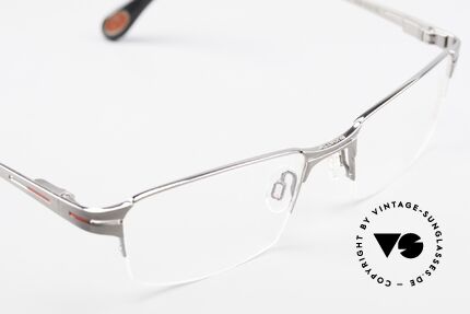 Bugatti 456 Nylor Titan Brille Ruthenium, herausragende Qualität: flexible Federscharniere, Passend für Herren