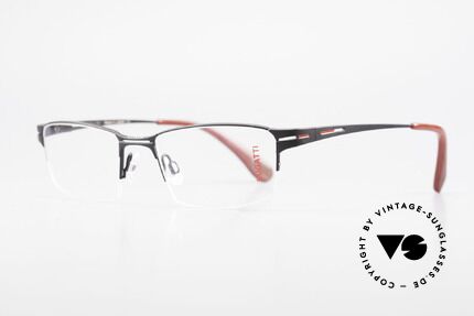 Bugatti 456 Titanium Brille Nylor Faden, sportlich, männlich, markant ... und sehr selten, Passend für Herren