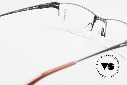 Bugatti 456 Titanium Brille Nylor Faden, KEIN RETRO; ein circa 15 Jahre altes ORIGINAL!, Passend für Herren