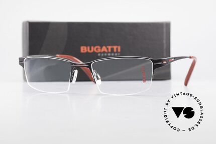 Bugatti 456 Titanium Brille Nylor Faden, Größe: large, Passend für Herren