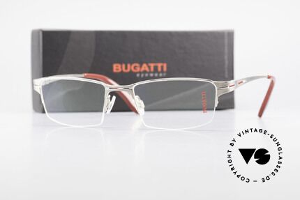 Bugatti 456 Nylor Titan Brille Palladium, Größe: large, Passend für Herren