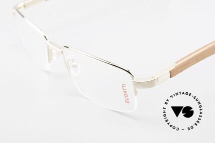 Bugatti 547 Padouk Edelholz Brille Gold L, absolutes Spitzen-Produkt in Design & Verarbeitung, Passend für Herren