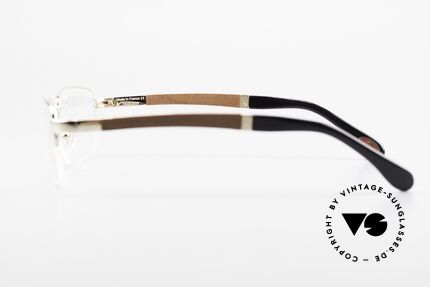 Bugatti 547 Padouk Edelholz Brille Gold L, Größe: large, Passend für Herren