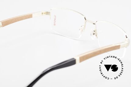 Bugatti 547 Padouk Edelholz Brille Gold L, Größe: large, Passend für Herren