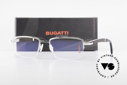 Bugatti 547 Ebenholz Palladium Brille L, Größe: large, Passend für Herren