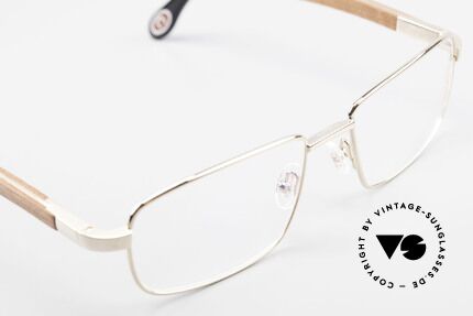 Bugatti 548 Padouk Edelholz Brille Gold M, Größe: medium, Passend für Herren