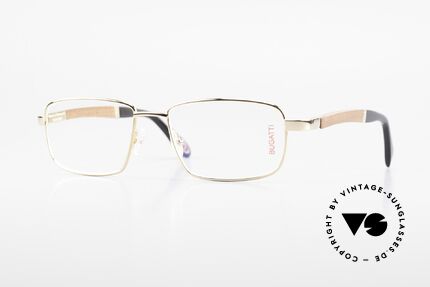 Bugatti 548 Padouk Edelholz Brille Gold L, Bugatti vintage Brille 548 in unglaublicher Qualität, Passend für Herren