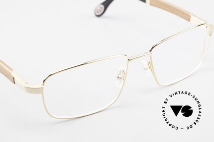 Bugatti 548 Padouk Edelholz Brille Gold L, Größe: large, Passend für Herren