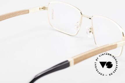 Bugatti 548 Padouk Edelholz Brille Gold L, Größe: large, Passend für Herren