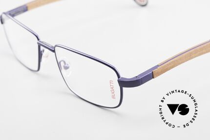 Bugatti 548 Padouk Holzbrille Nachtblau M, Größe: medium, Passend für Herren