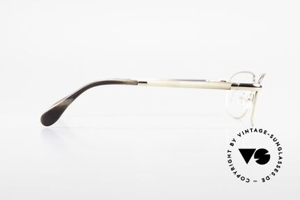 Bugatti 540 Vergoldete Naturhorn Brille, flexible Federscharniere für eine optimale Passform, Passend für Herren