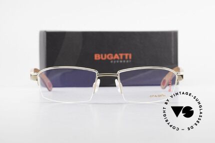 Bugatti 473 Kotibé Tropenholz Gold Brille, Größe: large, Passend für Herren