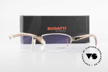 Bugatti 473 Kotibé Tropenholz Gold Brille, Größe: large, Passend für Herren