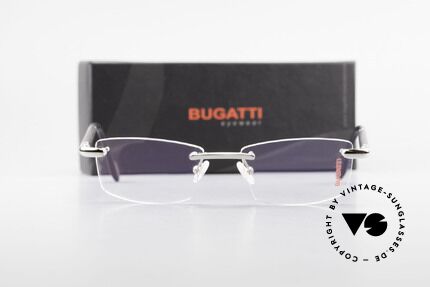 Bugatti 545 Weissgold Echthorn Randlos, Größe: medium, Passend für Herren