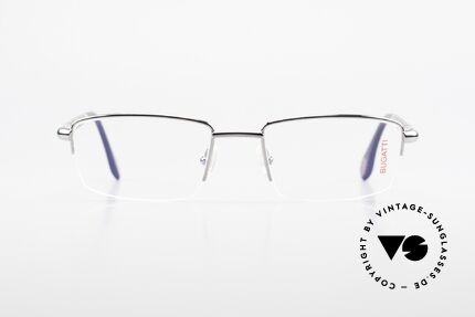 Bugatti 535 Naturhorn Brille Palladium, Nylor-Fassung (in Gr. 54/20) ist Palladium-plattiert, Passend für Herren