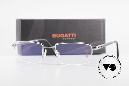 Bugatti 535 Naturhorn Brille Palladium, Größe: medium, Passend für Herren