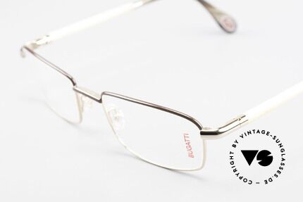 Bugatti 536 Naturhorn Brille Vergoldet, flexible Federscharniere für eine optimale Passform, Passend für Herren