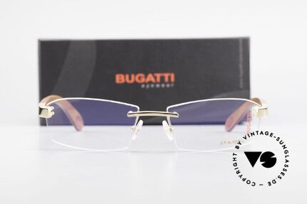 Bugatti 517 Kotibé Tropenholz Gold Brille, Größe: large, Passend für Herren