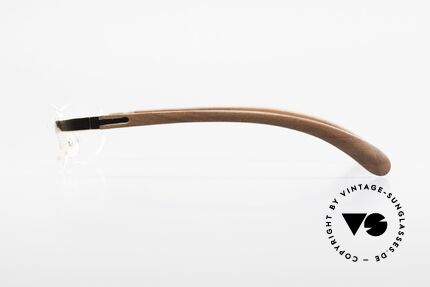 Bugatti 518 Kotibé Edelholz Gold Brille, Metall-Fassung (L Gr. 56/18)) ist 22kt gold-plattiert, Passend für Herren