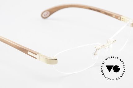 Bugatti 518 Kotibé Edelholz Gold Brille, Größe: large, Passend für Herren