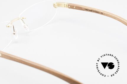 Bugatti 518 Kotibé Edelholz Gold Brille, Größe: large, Passend für Herren