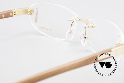 Bugatti 518 Kotibé Edelholz Gold Brille, Größe: large, Passend für Herren