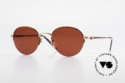 Bugatti 26619 Runde Bugatti Panto Brille, seltene Bugatti Panto-Sonnenbrille; Gr. 49-21, Passend für Herren