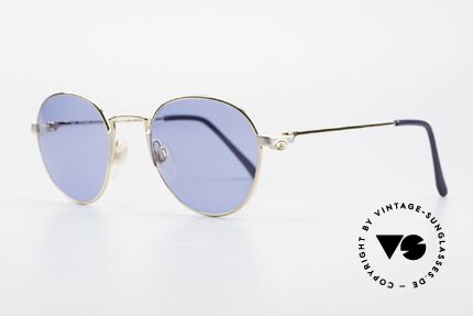 Bugatti EB600 Luxus 90er Panto Sonnenbrille, gold/palladium-Brille der 'Ettore Bugatti' Serie, Passend für Herren