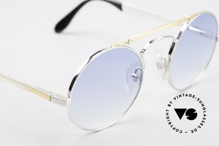 Bugatti 11709 80er Luxus Sonnenbrille Rund, Größe: small, Passend für Herren
