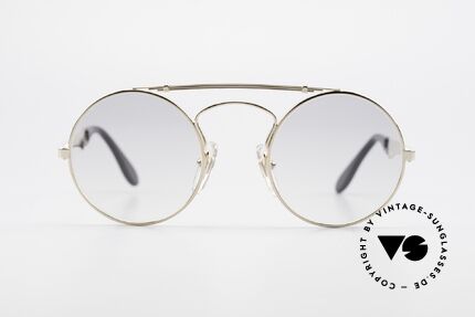 Bugatti 11711 Small Luxus Sonnenbrille Rund, sehr kostbares LUXUSmodell mit Feder-Scharnieren, Passend für Herren