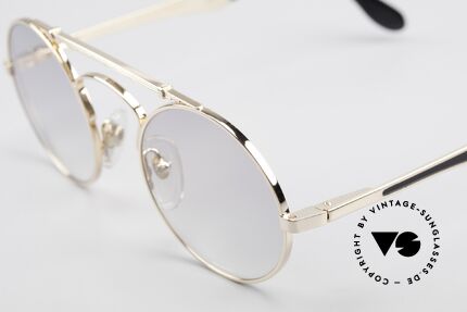 Bugatti 11711 Small Luxus Sonnenbrille Rund, mit Gläsern in hellgrau-Verlauf; daher jederzeit tragbar, Passend für Herren