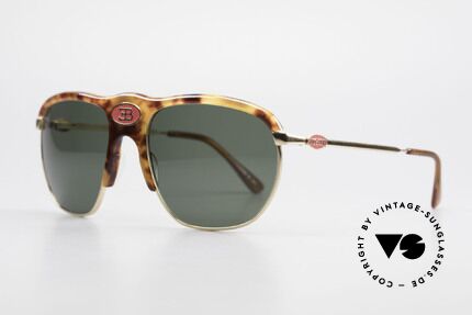 Bugatti 65218 Seltene Alte 70er Bugatti Brille, LARGE Fassung (58mm) mit zentralem Bugatti-Logo, Passend für Herren
