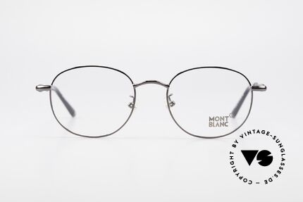 Montblanc MB392 Luxus Pantobrille Gunmetal, absolute Top-Qualität mit flexiblen Federscharnieren, Passend für Herren und Damen