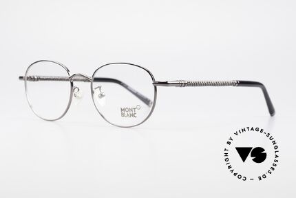 Montblanc MB392 Luxus Pantobrille Gunmetal, Fassung in 'gunmetal' Lackierung (glänzend anthrazit), Passend für Herren und Damen