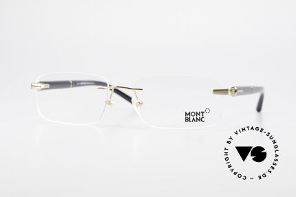 Montblanc MB337 Randlosbrille Vergoldet Luxus, randlose Mont Blanc Brille, 337 in Größe 57/16, 140, Passend für Herren