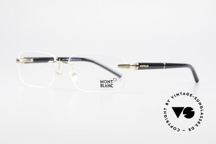 Montblanc MB337 Randlosbrille Vergoldet Luxus, die vergoldete Fassung kann beliebig verglast werden, Passend für Herren