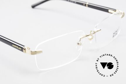 Montblanc MB337 Randlosbrille Vergoldet Luxus, Größe: medium, Passend für Herren