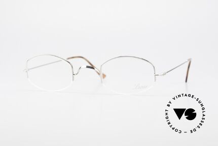 Lunor Classic Halb Randlose Vintage Brille, LUNOR = französisch für "Lunette d’Or" (Goldbrille), Passend für Herren und Damen