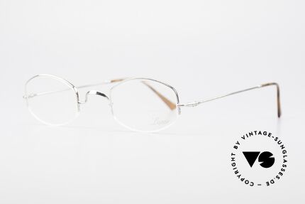 Lunor Classic Halb Randlose Vintage Brille, Brillendesign in Anlehnung an frühere Jahrhunderte, Passend für Herren und Damen