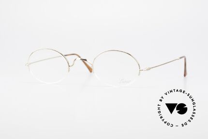 Lunor Classic Oval Halb Randlose Vintage Brille, LUNOR = französisch für "Lunette d’Or" (Goldbrille), Passend für Herren und Damen