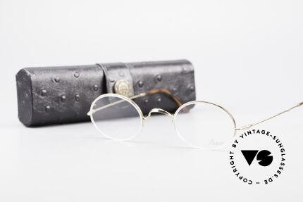 Lunor Classic Oval Halb Randlose Vintage Brille, Größe: extra small, Passend für Herren und Damen