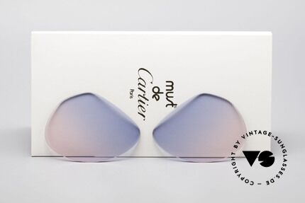 Cartier Vendome Lenses - M Sonnenglas Blau Pink Verlauf Details