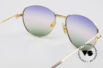 Cartier S Saphirs 0,94 ct Edelstein Sonnenbrille Panto, KEINE RETROmode; ein 30 Jahre altes ORIGINAL!, Passend für Herren und Damen