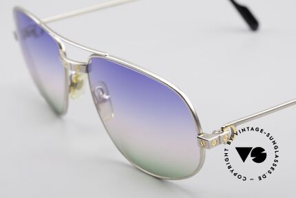 Cartier Romance Santos - L Palladium Luxus Sonnenbrille, 2nd hand; jedoch neuwertiger Zustand + GUCCI Etui, Passend für Herren